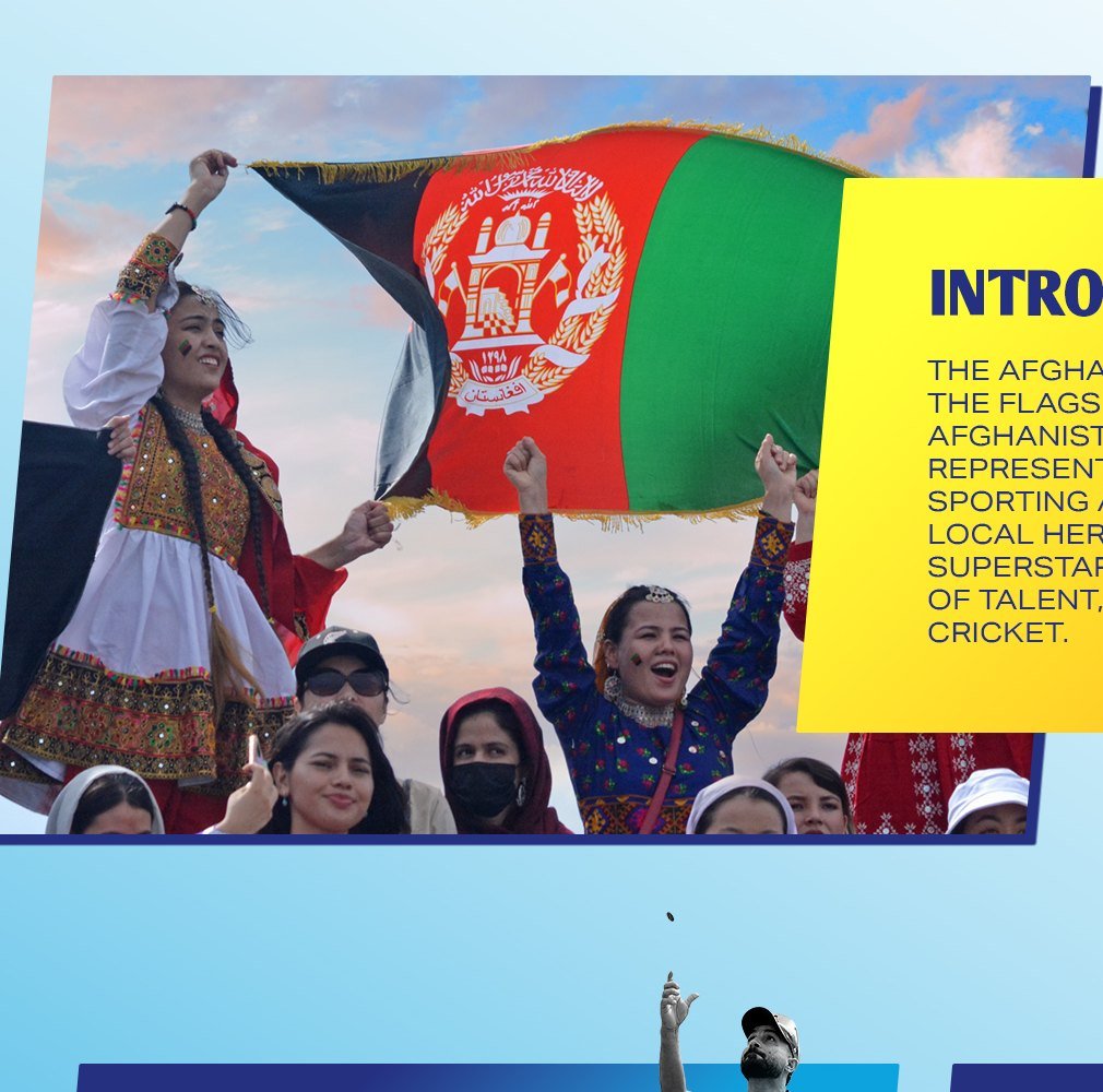 Afghan fans waving the national flag